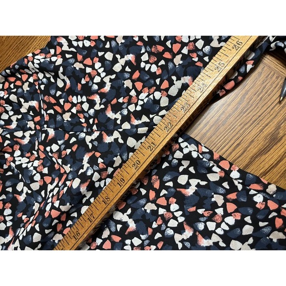 C&C CALIFORNIA Pink & Navy Speckled Peasant Boho V Neck Blouse Top Size XL EUC - Picture 8 of 10